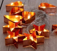 Iris Elemes LED Csillag+Szív Fényfüzér 2m - Meleg Fehér