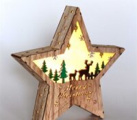 Iris Rénszarvas mintás LED Csillag