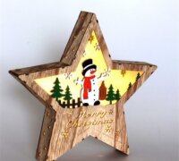 Iris Hóember mintás LED Csillag