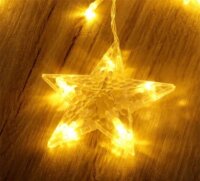 Iris Fix fényű USB-s LED Csillag Fényfüzér 2,5m - Meleg Fehér