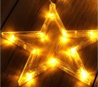Iris Fix fényű USB-s LED Csillag Fényfüzér 2,5m - Meleg Fehér
