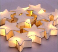 Iris Elemes papír LED Csillag Fényfüzér 1,6m - Meleg Fehér