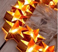 Iris Elemes LED Csillag Fényfüzér 4m - Meleg Fehér