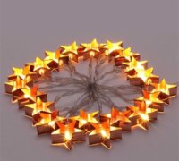 Iris Elemes LED Csillag Fényfüzér 4m - Meleg Fehér