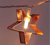 Iris Elemes LED Csillag Fényfüzér 4m - Meleg Fehér