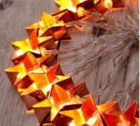 Iris USB-s LED Csillag Fényfüzér 4m - Meleg Fehér