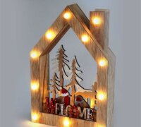 Iris Madárpár mintás LED Karácsonyi Ház