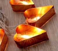 Iris Elemes LED Szív Fényfüzér 2m - Meleg Fehér