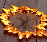 Iris Elemes LED Szív Fényfüzér 4m - Meleg Fehér