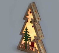 Iris Télapó mintás LED Fenyőfa