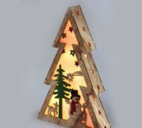 Iris Hóember mintás LED Fenyőfa