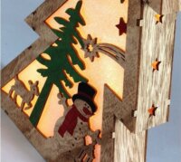 Iris Hóember mintás LED Fenyőfa