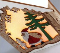 Iris Télapó mintás LED Faház