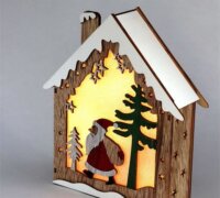 Iris Télapó mintás LED Faház