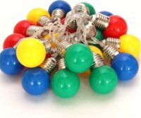 Iris Elemes LED E27 Izzó Fényfüzér 3m - Piros/Zöld/Kék/Sárga