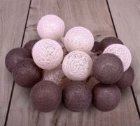 Iris USB-s LED Gömb Fényfüzér 3m - Szürke/Fehér