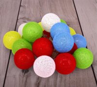 Iris USB-s LED Gömb Fényfüzér 3m - Több Színű