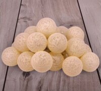 Iris USB-s LED Gömb Fényfüzér 3m - Meleg Fehér