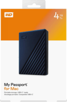Western Digital 4TB My Passport for Mac USB 3.2 Gen 1 Külső HDD - Kék