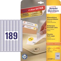 Avery Zweckform 25,4 x 10 mm Címke tintasugaras és lézer nyomtatóhoz (240 db / csomag)