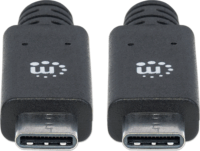 Manhattan SuperSpeed+ USB Type-C 3.1 Gen 2 kábel 1m - Fekete