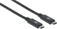 Manhattan SuperSpeed+ USB Type-C 3.1 Gen 2 kábel 1m - Fekete