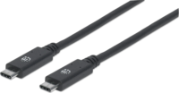 Manhattan SuperSpeed+ USB Type-C 3.1 Gen 2 kábel 1m - Fekete