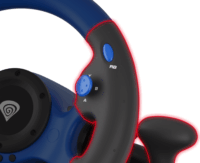 Natec Genesis Seaborg 350 PC / Konzol Játékvezérlő kormány + pedál - Fekete/Kék