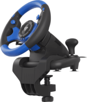 Natec Genesis Seaborg 350 PC / Konzol Játékvezérlő kormány + pedál - Fekete/Kék
