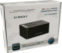 LC Power LC-DOCK-C HDD Dokkoló állomás (USB 3.1 Gen 2 Type-C - SATA)