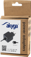 Akyga Hálózati USB-C töltő 15W mobiltelefonokhoz/táblagépekhez Fekete