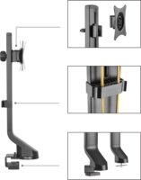 Maclean MC-853 17" - 32" LCD TV/Monitor asztali tartó állvány - Fekete