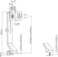 Maclean MC-853 17" - 32" LCD TV/Monitor asztali tartó állvány - Fekete