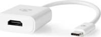 Nedis USB-C apa - HDMI anya Adapterkábel 0.2m Fehér