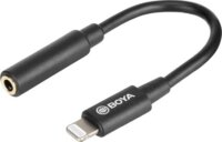 Boya BY-K3 3.5mm Jack anya - Lightning apa adapter - Fekete