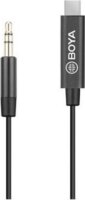 Boya BY-K2 3.5mm Jack - USB-C (apa - apa) kábel 0.2m - Fekete