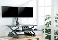 Maclean MC-854 17 "-27" LCD TV/Monitor dupla asztali tartó kar - Fekete (2 kijelző)
