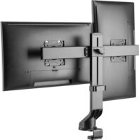 Maclean MC-854 17 "-27" LCD TV/Monitor dupla asztali tartó kar - Fekete (2 kijelző)