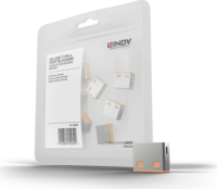 LINDY Biztonsági dugó USB csatlakozóhoz - Narancs (10db/csomag)