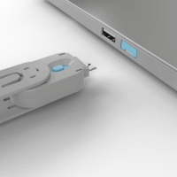 LINDY USB port blokkoló + kulcs (kulcs + 4db dugó)