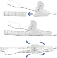 DeLOCK 18842 Spirális kábelburkolat behúzó eszközzel 2.5 m x 30 mm Fehér