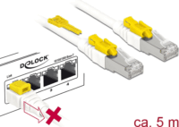 DeLOCK S/STP Cat6A Secure Patch kábel 5m Fehér