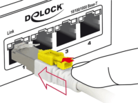 DeLOCK S/STP Cat6A Secure Patch kábel 0.5m Fehér
