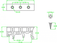 DeLOCK 65961 DIN sínkapocs PCB-hez 4 darabos