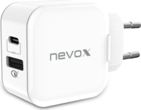 Nevox 1760 Hálózati USB-C + USB-A töltő 18W Fehér