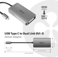 Club3D USB 3.1 C - DVI-D aktív adapter