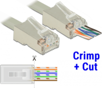 DeLOCK RJ45 krimpelő és vágó (apa) Cat.6 STP 20 darab