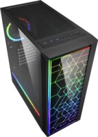 Sharkoon RGB LIT 100 Számítógépház - Fekete