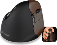 Evoluent VerticalMouse 4 Wireless Vertikális Egér - Fekete / Barna