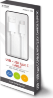 SAVIO USB-C apa - USB 2.0-A apa Adat- és töltőkábel 1m - Fehér
